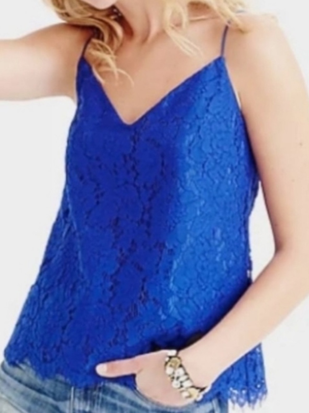 J.Crew Carrie Cami Floral Lace Camisole Top